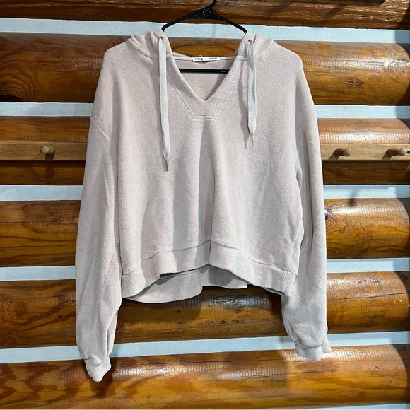 Wallflower Rose pink cropped Hoodie Sweatshirt xlarge - Picture 1 of 4